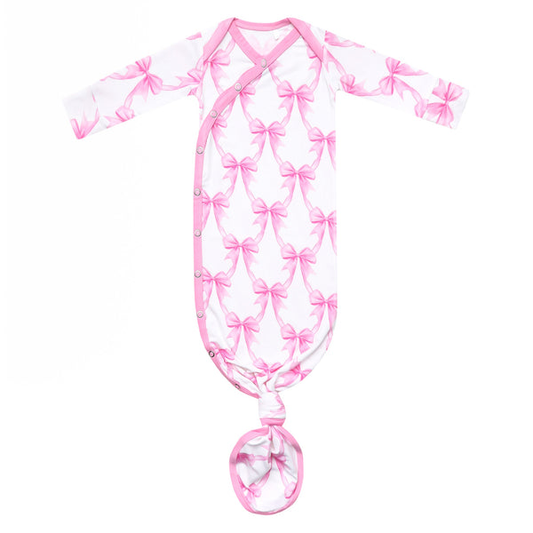BAMBOO NEWBORN KNOTTED GOWN - BOW MY GOSH