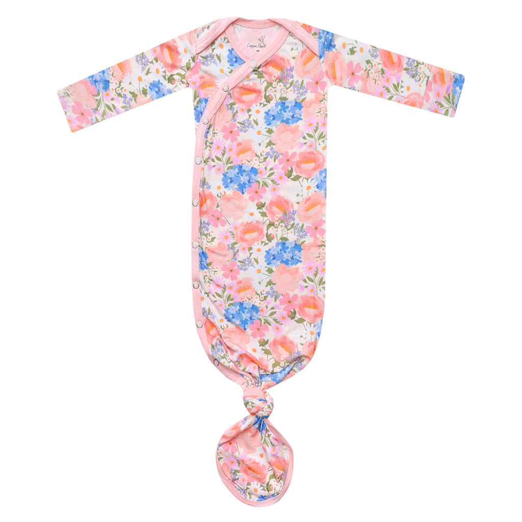 BAMBOO NEWBORN KNOTTED GOWN - PENELOPE