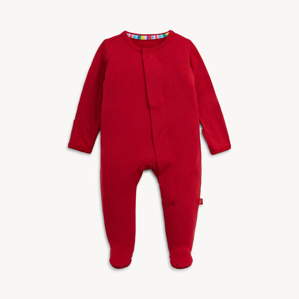 Red Solid Modal Footie
