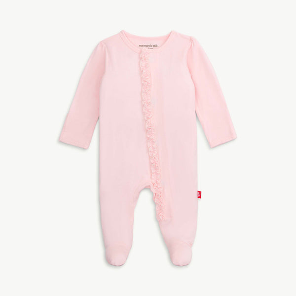 Pink Dogwood Modal Magnetic Ruffle Footie