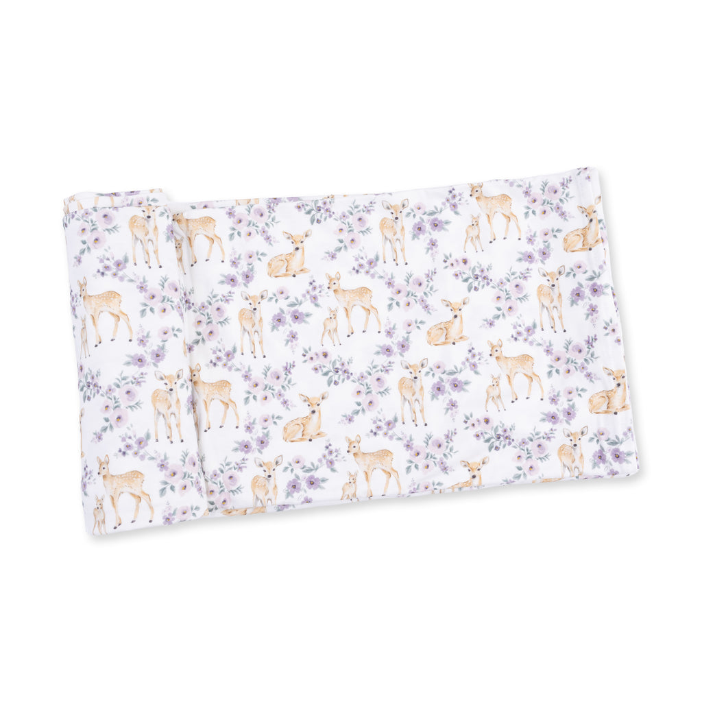 Floral Deer - Swaddle Blanket