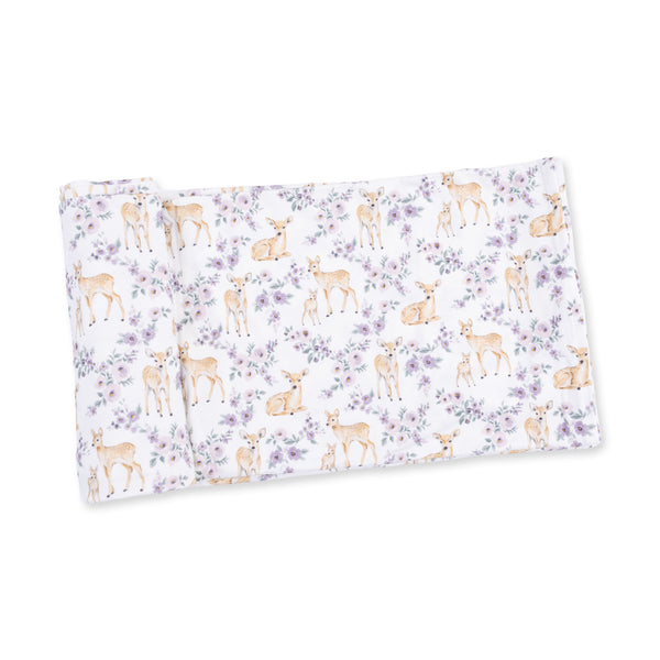 Floral Deer - Swaddle Blanket