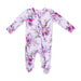 Dahlia Floral - 2 Way Ruffle Back Zipper Footie