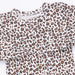 Leopard Rib - 2 Way Ruffle Back Zipper Footie