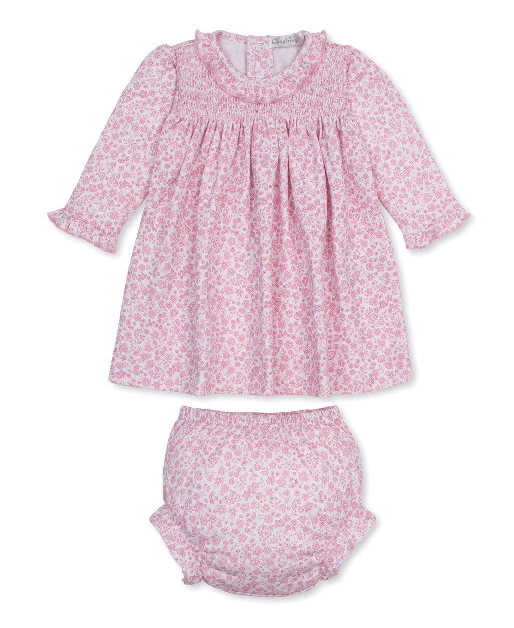 Fall Blooms Pink Smocked Dress Set