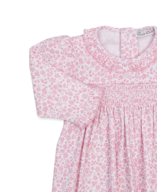 Hand Smocked prt smk Sack Gown