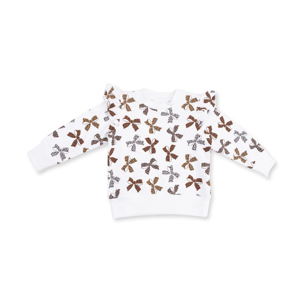Leopard French Terry - Ruffle Sweatshirt