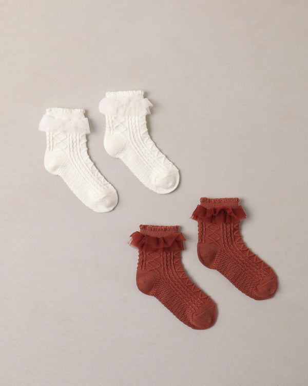 RUFFLE SOCKS SPICE, IVORY