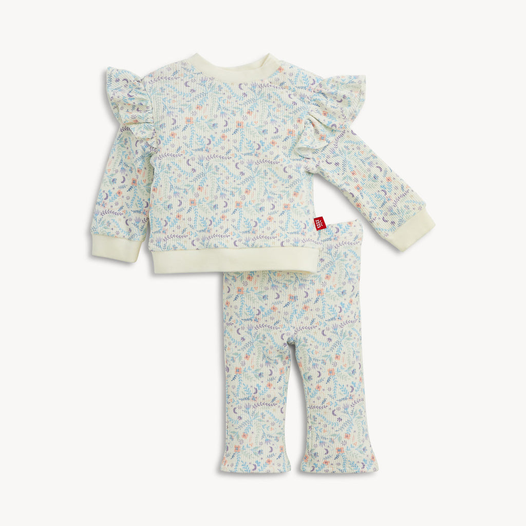 Cecilia Waffle Magnetic Top & Pant Set