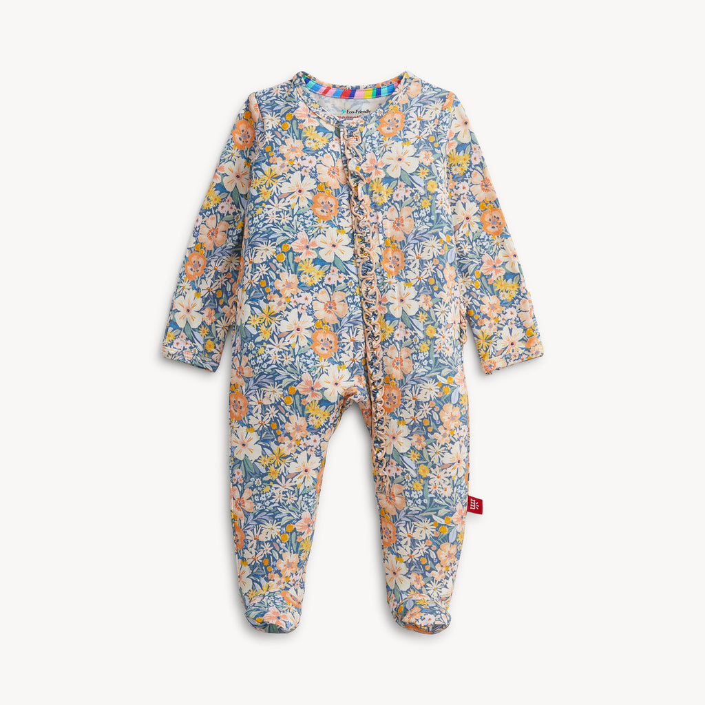 Flora Modal Ruffle Footie