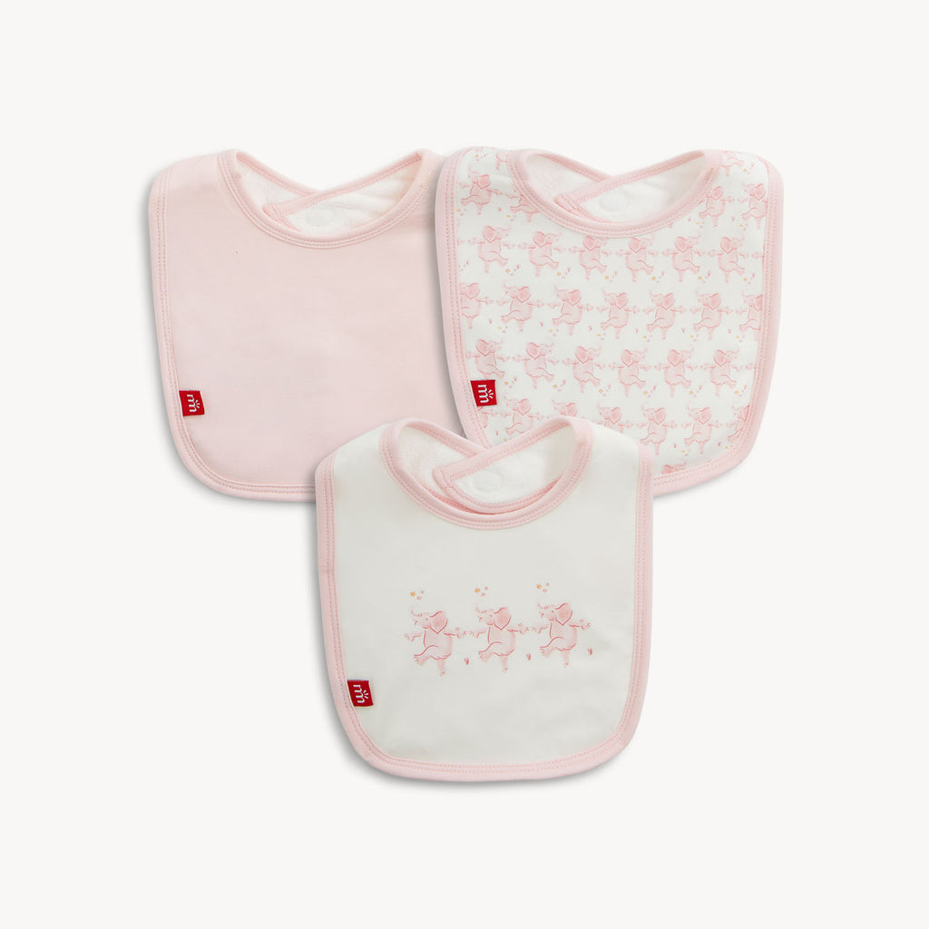 Trunkettes Pink Modal Bib 3-pack