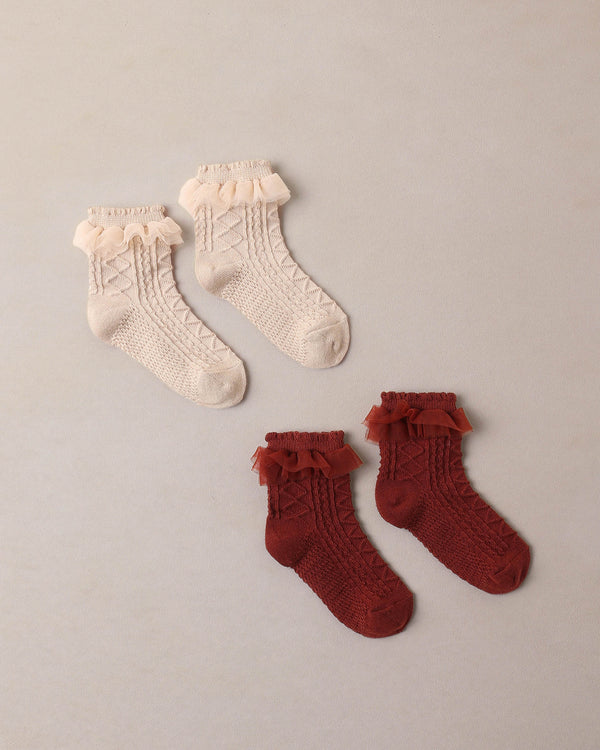 RUFFLE SOCKS PEARL, RUBY