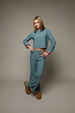 HACCI RIB: EXPOSED SEAM PANT - HT GLACIER