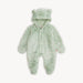 Soft Spruce Minky Bear Footie