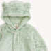 Soft Spruce Minky Bear Footie