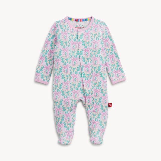 Mistle Bow Waffle Magnetic Footie