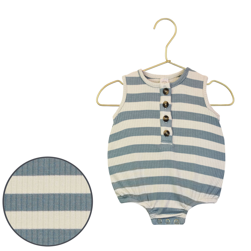 Lincoln Ribbed Bubble Romper - Newborn-3 Month