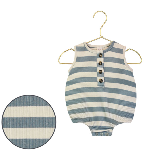 Lincoln Ribbed Bubble Romper - Newborn-3 Month