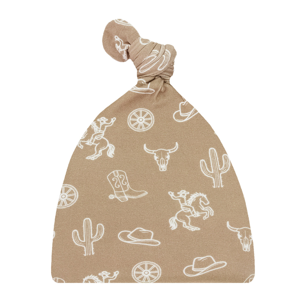 Wyatt Top Knot Hat - Newborn-3 Month