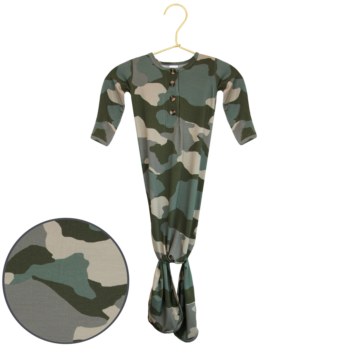 Roger Knotted Gown - Newborn-3 Month