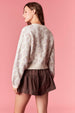 leopard Cardi - dusty pink