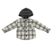 KID'S HOODED SHACKET - GRANITE PLAID