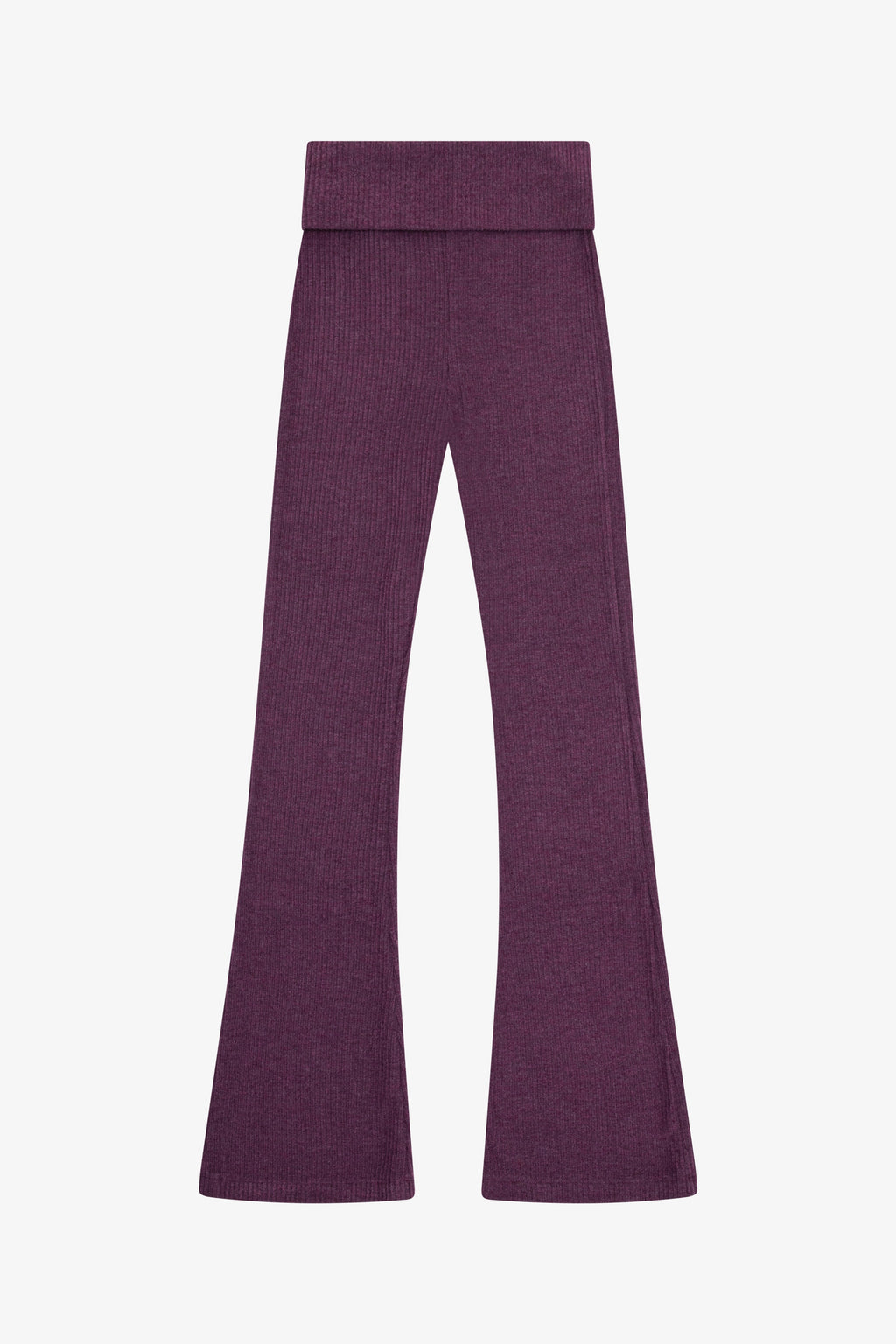 HACCI RIB WAISTED FLARED PANTS