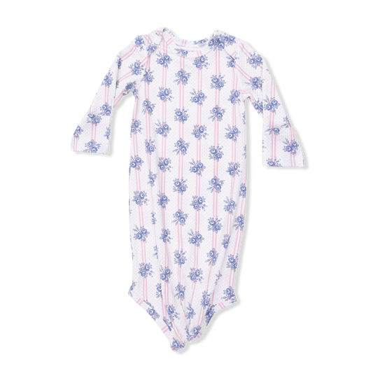 Stripe Dot Roses Knotted Gown and Headband