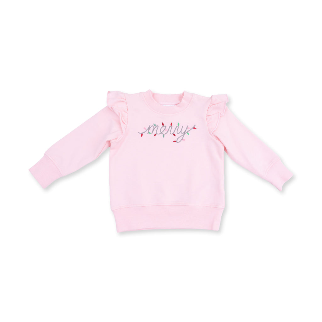 Christmas Lights Merry - Ruffle Sweatshirt