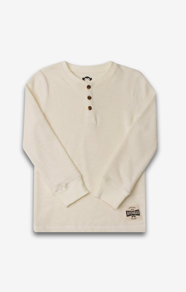 CRAFTSMAN THERMAL HENLEY-Winter White