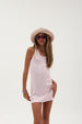 RIB RAW EDGE RACER TANK DRESS - saltwater taffy