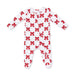 Festive Bows  2 Way Ruffle Back Zipper Footie