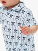 Performance Polo Romper - TINY BLUE BATTER UP