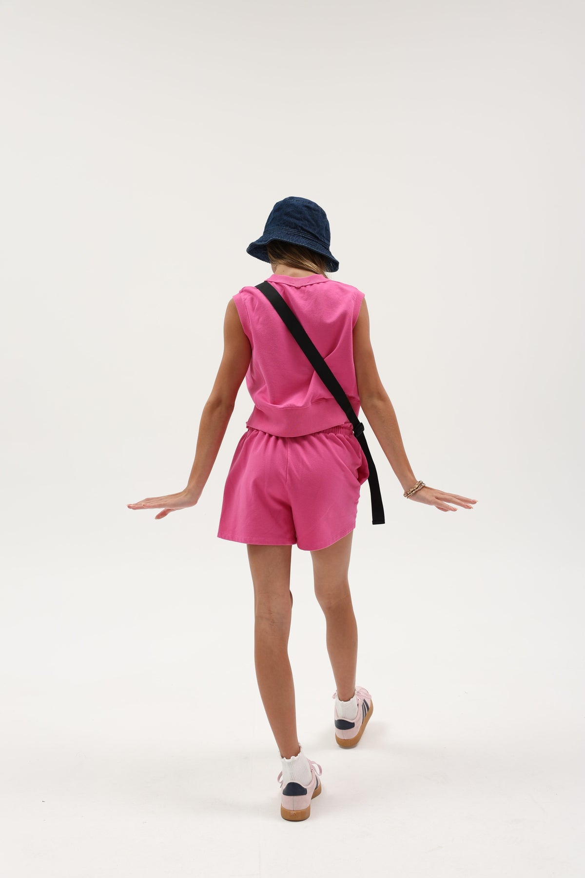 FRENCH TERRY HI LO MUSCLE TANK - Dragon Fruit