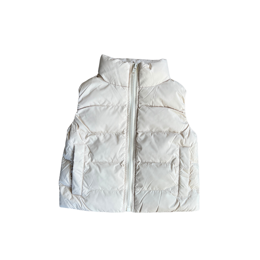 PUFFER VEST - ALMOND