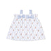 Heirloom Rose Stripe  Top with Bows and Ruffle Leg Bloomer