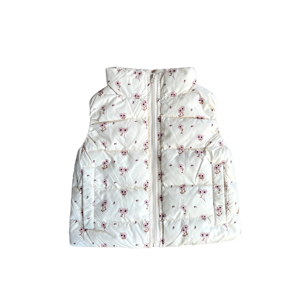 PUFFER VEST - Floral