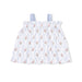 Heirloom Rose Stripe  Top with Bows and Ruffle Leg Bloomer