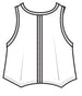 COTTON JERSEY FLARED RACER TANK - SEAWEED