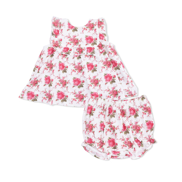 Elegant Roses  Ruffle Top and Bloomer