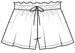 FRENCH TERRY PAPERBAG SHORTS - Bali Blue