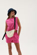 FRENCH TERRY PAPERBAG SHORTS - Dragon Fruit