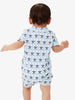 Performance Polo Romper - TINY BLUE BATTER UP