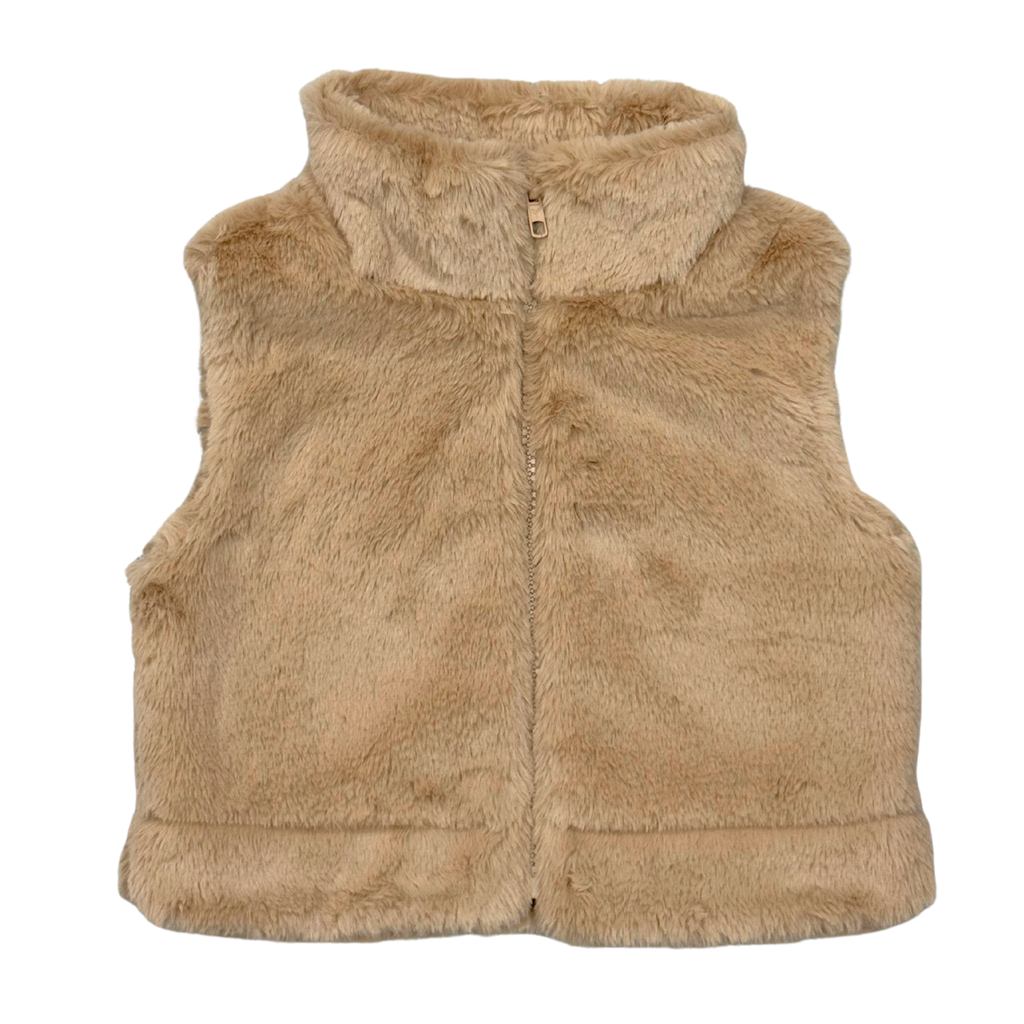 GIRLS Faux VEST -Beige