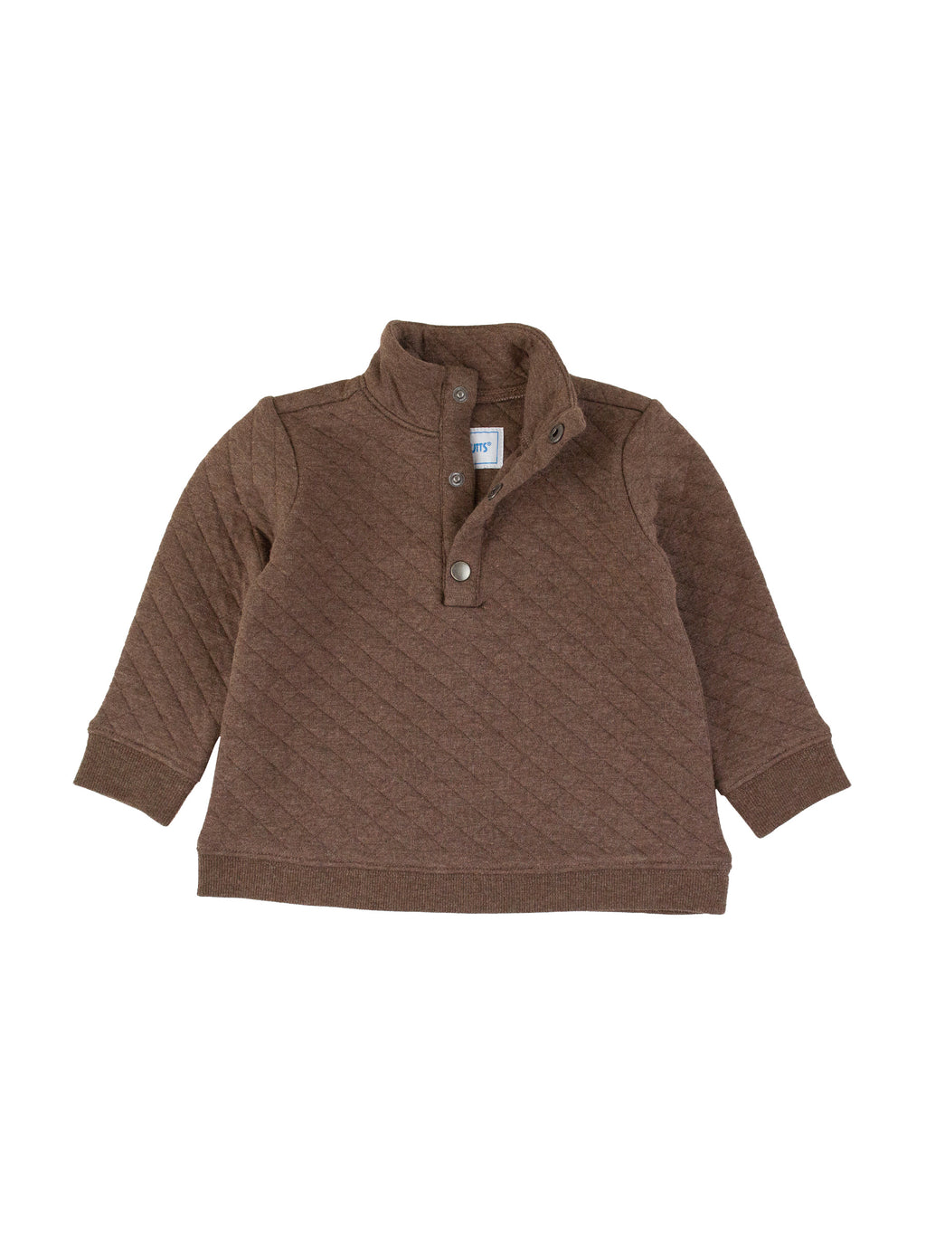 Quilted Quarter Snap Sweatshirt - HEATHER CARAFE