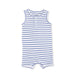 Navy Stripe  Henley Shortie Romper