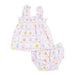 Spring Blooms Bow Trellis  Ruffly Strap Top and Bloomer