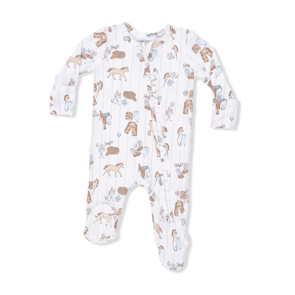 Cowboy Nursery  2 Way Zipper Footie