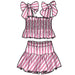 Smocked Top Short Set - dark pink