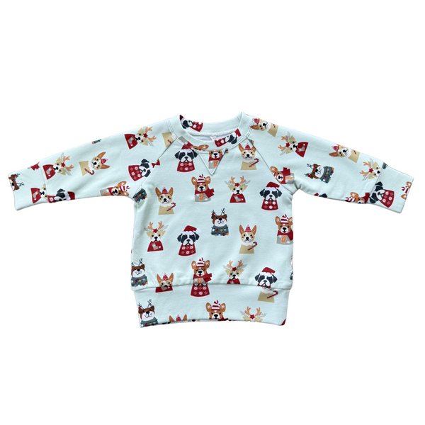 RAGLAN SWEATSHIRT - CHRISTMAS DOGS